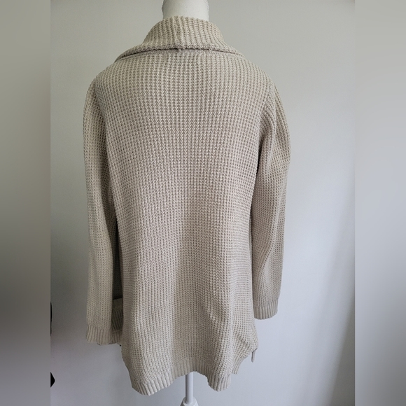 MONK & LOU 》Open Front Oversized Knit Cardigan - Picture 4 of 8